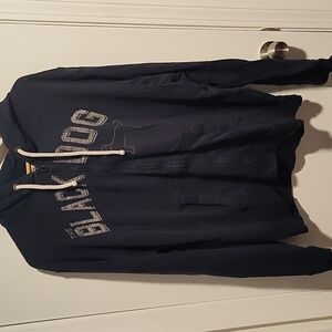 Black dog zipper hoodie